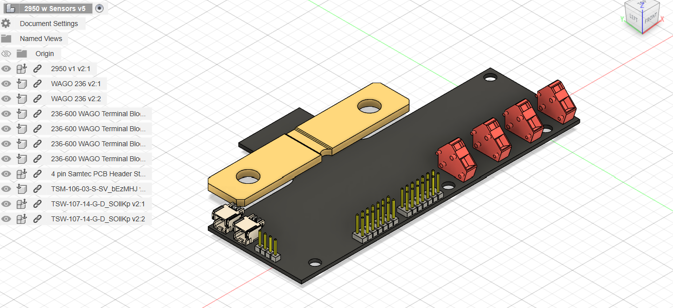 Fusion 360 CAD of 2950 Board